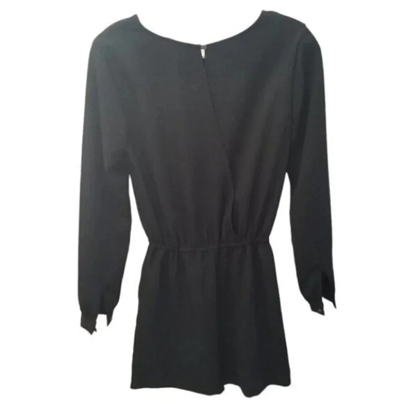Aritzia Wilfred Black Grignard Romper Long Sleeve Scoop Neck Playsuit XS - Picture 6 of 14